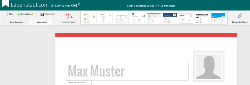 lebenslauf.com német önéletrajz készítő