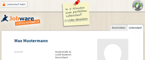 lebenslauf.com német önéletrajz készítő